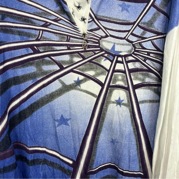 Spyder activewear long sleeve knit-blue web design with 1/4 zip -ladies … - Picture 4 of 14